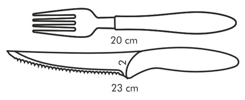 Antiadhezní nůž steakový a vidlička PRESTO TONE Tescoma